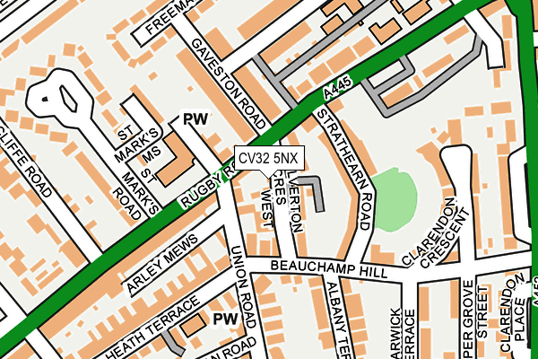 CV32 5NX map - OS OpenMap – Local (Ordnance Survey)