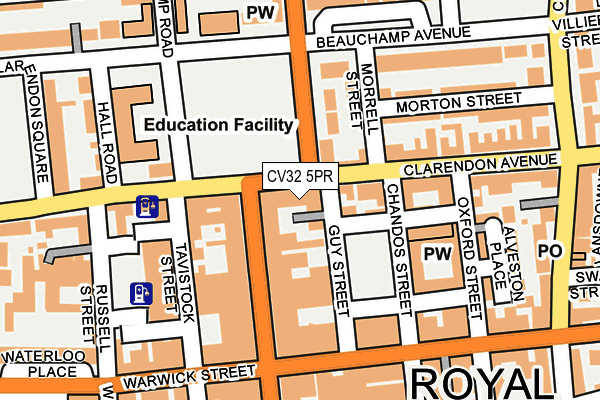 CV32 5PR map - OS OpenMap – Local (Ordnance Survey) CV32 5PR map - OS OpenMap – Local (Ordnance Survey)