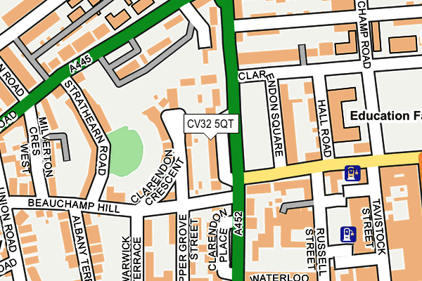 CV32 5QT map - OS OpenMap – Local (Ordnance Survey) CV32 5QT map - OS OpenMap – Local (Ordnance Survey)
