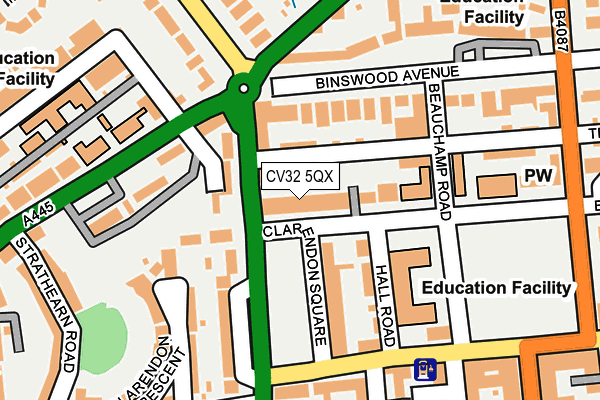 CV32 5QX map - OS OpenMap – Local (Ordnance Survey)