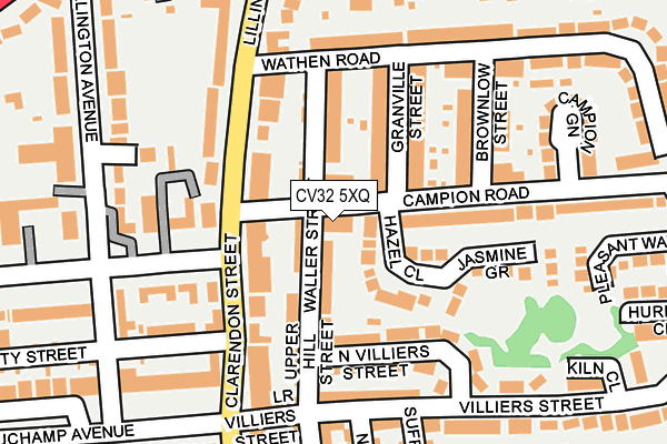 CV32 5XQ map - OS OpenMap – Local (Ordnance Survey) CV32 5XQ map - OS OpenMap – Local (Ordnance Survey)