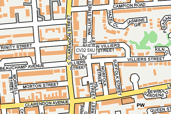 CV32 5XU map - OS OpenMap – Local (Ordnance Survey) CV32 5XU map - OS OpenMap – Local (Ordnance Survey)