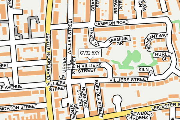 CV32 5XY map - OS OpenMap – Local (Ordnance Survey) CV32 5XY map - OS OpenMap – Local (Ordnance Survey)