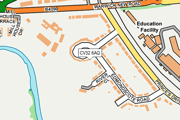 CV32 6AQ map - OS OpenMap – Local (Ordnance Survey) CV32 6AQ map - OS OpenMap – Local (Ordnance Survey)