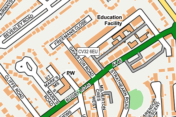 CV32 6EU map - OS OpenMap – Local (Ordnance Survey)