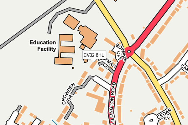 CV32 6HU map - OS OpenMap – Local (Ordnance Survey) CV32 6HU map - OS OpenMap – Local (Ordnance Survey)