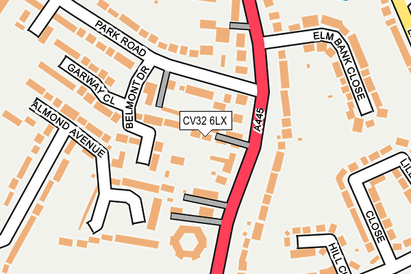 CV32 6LX map - OS OpenMap – Local (Ordnance Survey) CV32 6LX map - OS OpenMap – Local (Ordnance Survey)