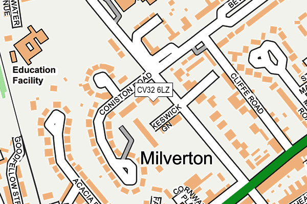 CV32 6LZ map - OS OpenMap – Local (Ordnance Survey) CV32 6LZ map - OS OpenMap – Local (Ordnance Survey)