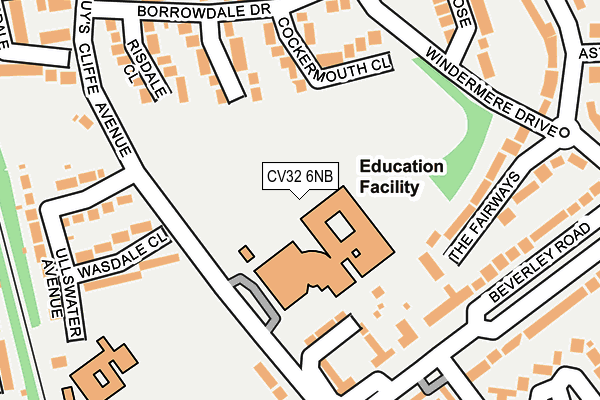 CV32 6NB map - OS OpenMap – Local (Ordnance Survey) CV32 6NB map - OS OpenMap – Local (Ordnance Survey)