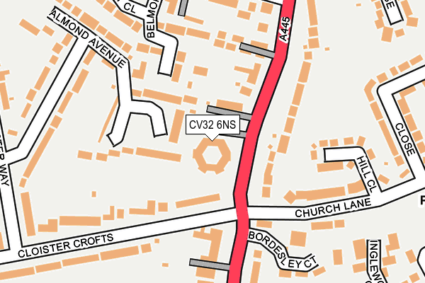 CV32 6NS map - OS OpenMap – Local (Ordnance Survey) CV32 6NS map - OS OpenMap – Local (Ordnance Survey)