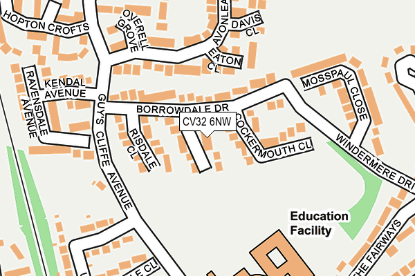 CV32 6NW map - OS OpenMap – Local (Ordnance Survey) CV32 6NW map - OS OpenMap – Local (Ordnance Survey)