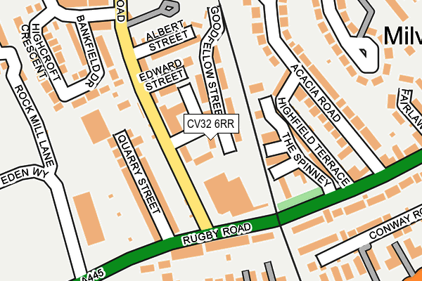 CV32 6RR map - OS OpenMap – Local (Ordnance Survey) CV32 6RR map - OS OpenMap – Local (Ordnance Survey)