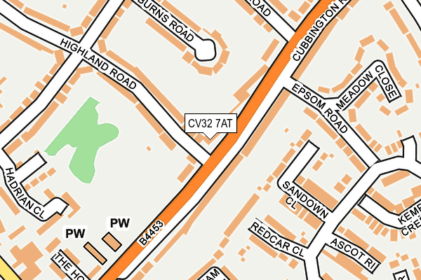 CV32 7AT map - OS OpenMap – Local (Ordnance Survey) CV32 7AT map - OS OpenMap – Local (Ordnance Survey)