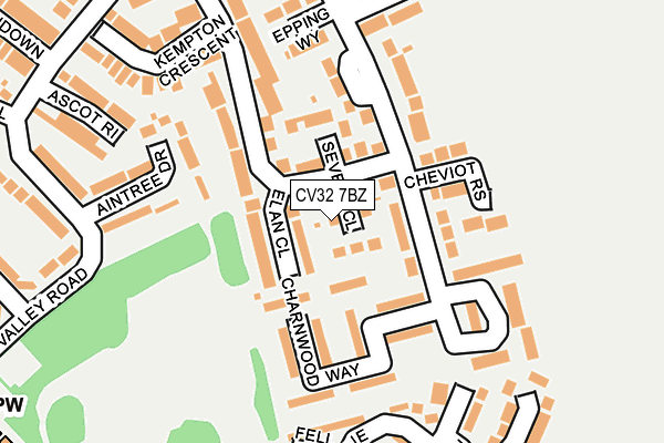 CV32 7BZ map - OS OpenMap – Local (Ordnance Survey) CV32 7BZ map - OS OpenMap – Local (Ordnance Survey)