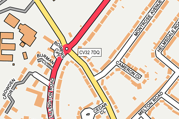 CV32 7DQ map - OS OpenMap – Local (Ordnance Survey) CV32 7DQ map - OS OpenMap – Local (Ordnance Survey)