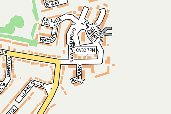 CV32 7PN map - OS OpenMap – Local (Ordnance Survey) CV32 7PN map - OS OpenMap – Local (Ordnance Survey)