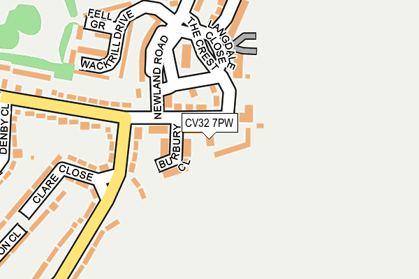 CV32 7PW map - OS OpenMap – Local (Ordnance Survey) CV32 7PW map - OS OpenMap – Local (Ordnance Survey)