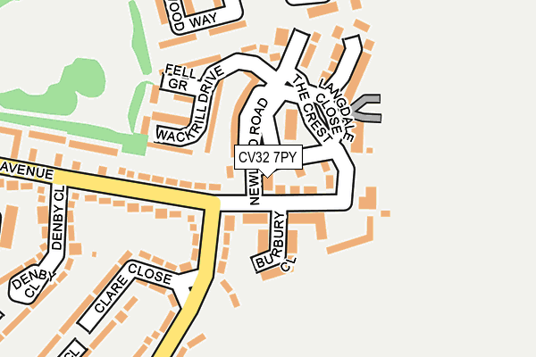CV32 7PY map - OS OpenMap – Local (Ordnance Survey) CV32 7PY map - OS OpenMap – Local (Ordnance Survey)