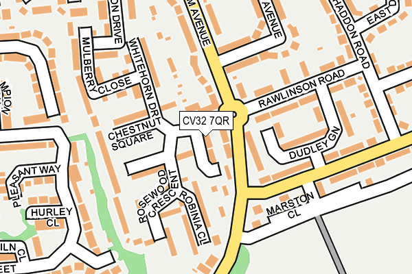 CV32 7QR map - OS OpenMap – Local (Ordnance Survey) CV32 7QR map - OS OpenMap – Local (Ordnance Survey)