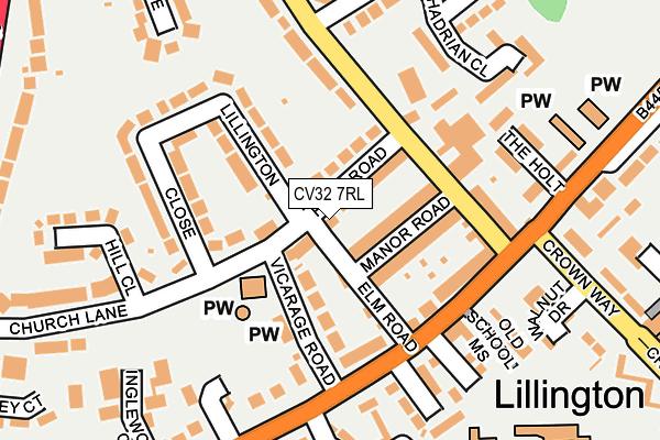 CV32 7RL map - OS OpenMap – Local (Ordnance Survey) CV32 7RL map - OS OpenMap – Local (Ordnance Survey)