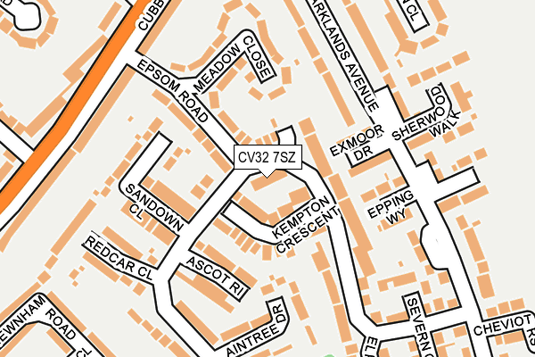 CV32 7SZ map - OS OpenMap – Local (Ordnance Survey) CV32 7SZ map - OS OpenMap – Local (Ordnance Survey)