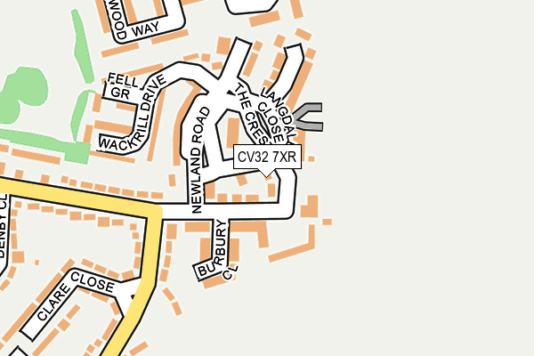 CV32 7XR map - OS OpenMap – Local (Ordnance Survey) CV32 7XR map - OS OpenMap – Local (Ordnance Survey)