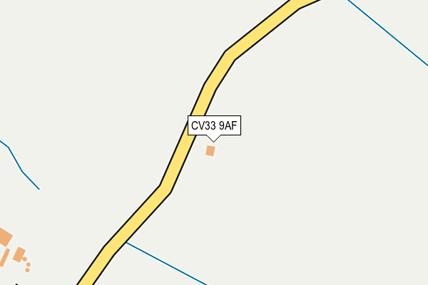 CV33 9AF map - OS OpenMap – Local (Ordnance Survey) CV33 9AF map - OS OpenMap – Local (Ordnance Survey)