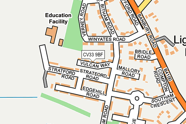 CV33 9BF map - OS OpenMap – Local (Ordnance Survey)