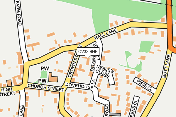 CV33 9HF map - OS OpenMap – Local (Ordnance Survey) CV33 9HF map - OS OpenMap – Local (Ordnance Survey)