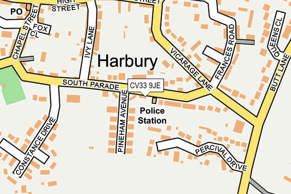 CV33 9JE map - OS OpenMap – Local (Ordnance Survey)