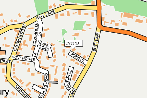 CV33 9JT map - OS OpenMap – Local (Ordnance Survey) CV33 9JT map - OS OpenMap – Local (Ordnance Survey)