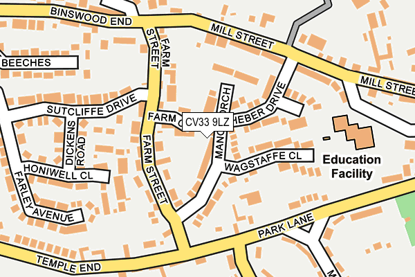 CV33 9LZ map - OS OpenMap – Local (Ordnance Survey)