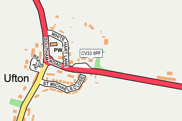 CV33 9PF map - OS OpenMap – Local (Ordnance Survey) CV33 9PF map - OS OpenMap – Local (Ordnance Survey)