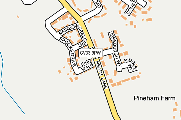 CV33 9PW map - OS OpenMap – Local (Ordnance Survey) CV33 9PW map - OS OpenMap – Local (Ordnance Survey)