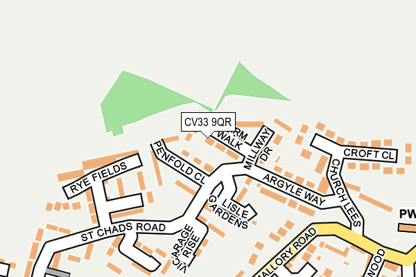CV33 9QR map - OS OpenMap – Local (Ordnance Survey) CV33 9QR map - OS OpenMap – Local (Ordnance Survey)