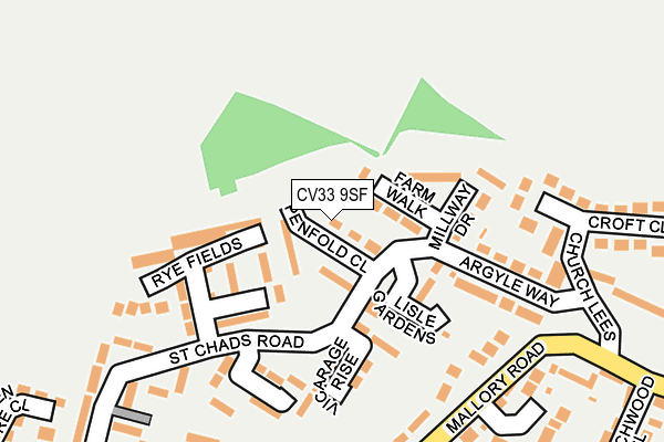 CV33 9SF map - OS OpenMap – Local (Ordnance Survey)