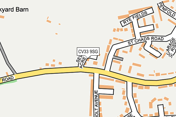 CV33 9SG map - OS OpenMap – Local (Ordnance Survey) CV33 9SG map - OS OpenMap – Local (Ordnance Survey)
