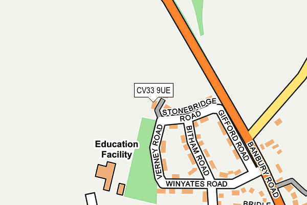 CV33 9UE map - OS OpenMap – Local (Ordnance Survey) CV33 9UE map - OS OpenMap – Local (Ordnance Survey)