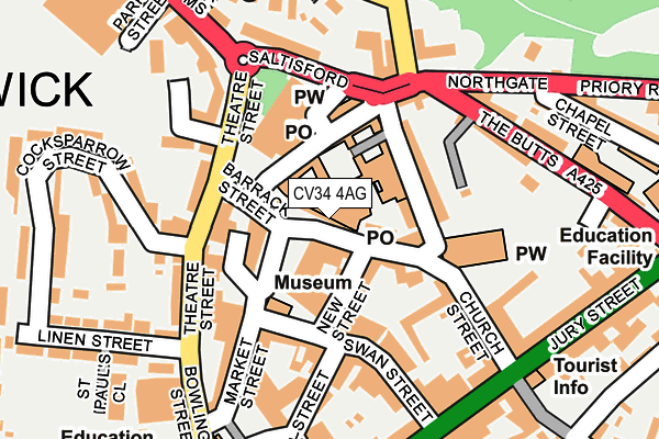 CV34 4AG map - OS OpenMap – Local (Ordnance Survey) CV34 4AG map - OS OpenMap – Local (Ordnance Survey)