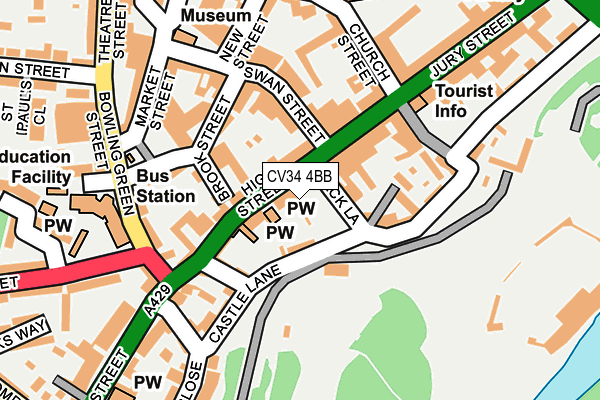 CV34 4BB map - OS OpenMap – Local (Ordnance Survey) CV34 4BB map - OS OpenMap – Local (Ordnance Survey)