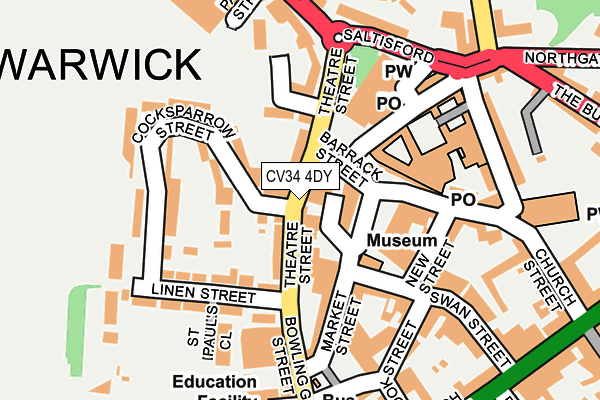 CV34 4DY map - OS OpenMap – Local (Ordnance Survey)