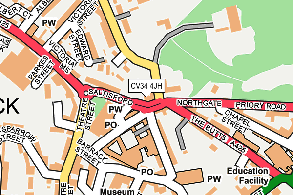 CV34 4JH map - OS OpenMap – Local (Ordnance Survey) CV34 4JH map - OS OpenMap – Local (Ordnance Survey)