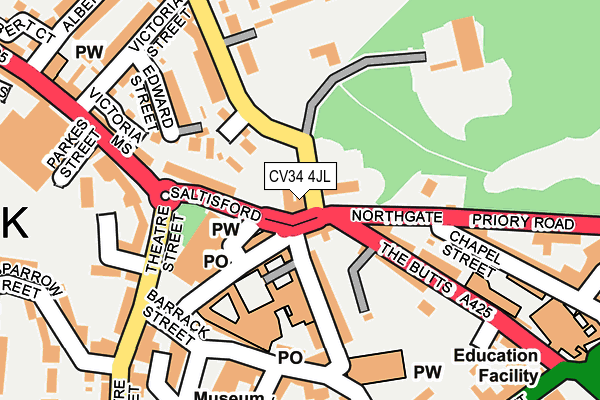 CV34 4JL map - OS OpenMap – Local (Ordnance Survey) CV34 4JL map - OS OpenMap – Local (Ordnance Survey)