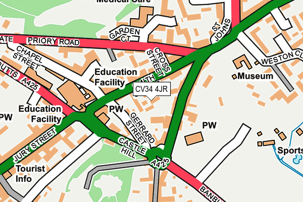 CV34 4JR map - OS OpenMap – Local (Ordnance Survey) CV34 4JR map - OS OpenMap – Local (Ordnance Survey)