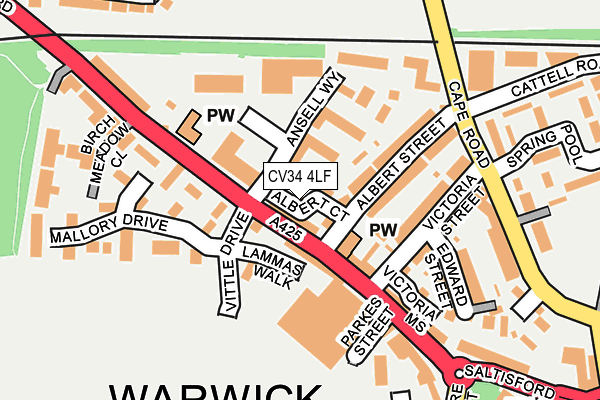 CV34 4LF map - OS OpenMap – Local (Ordnance Survey) CV34 4LF map - OS OpenMap – Local (Ordnance Survey)