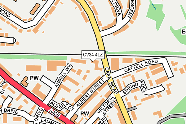 CV34 4LZ map - OS OpenMap – Local (Ordnance Survey) CV34 4LZ map - OS OpenMap – Local (Ordnance Survey)