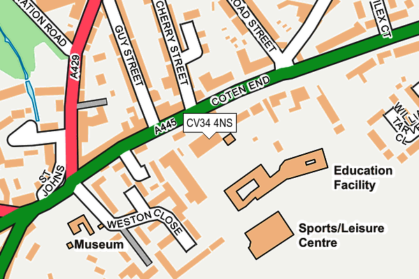 CV34 4NS map - OS OpenMap – Local (Ordnance Survey) CV34 4NS map - OS OpenMap – Local (Ordnance Survey)