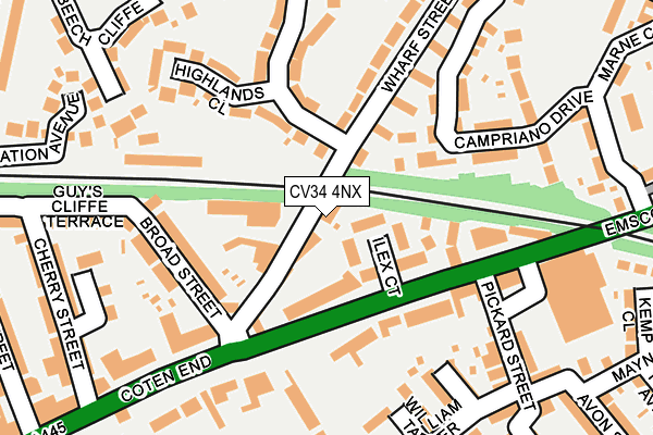 CV34 4NX map - OS OpenMap – Local (Ordnance Survey) CV34 4NX map - OS OpenMap – Local (Ordnance Survey)