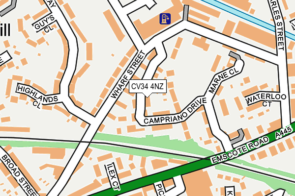 CV34 4NZ map - OS OpenMap – Local (Ordnance Survey) CV34 4NZ map - OS OpenMap – Local (Ordnance Survey)