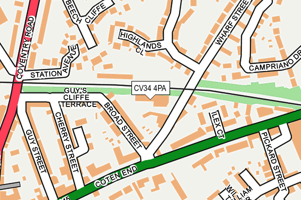 CV34 4PA map - OS OpenMap – Local (Ordnance Survey) CV34 4PA map - OS OpenMap – Local (Ordnance Survey)